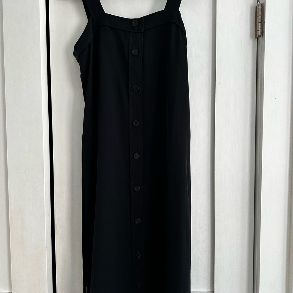 Elegant Black Button-Down Dress